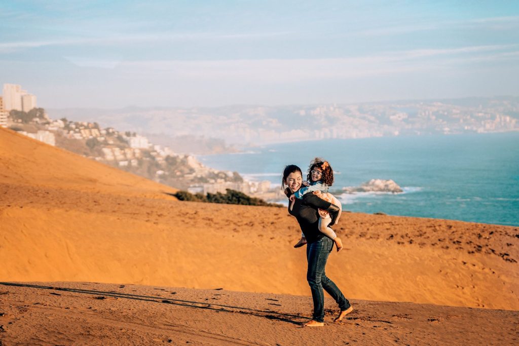 exploring the concon sand dunes in chile