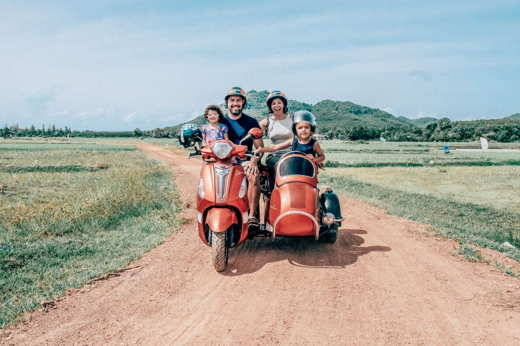 sidecar moped in koh yao noi